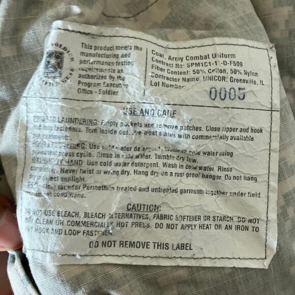 Military Army Combat Mens Coat Green Camouflage Uniform Digicam Medium Regular - Picture 7 of 13